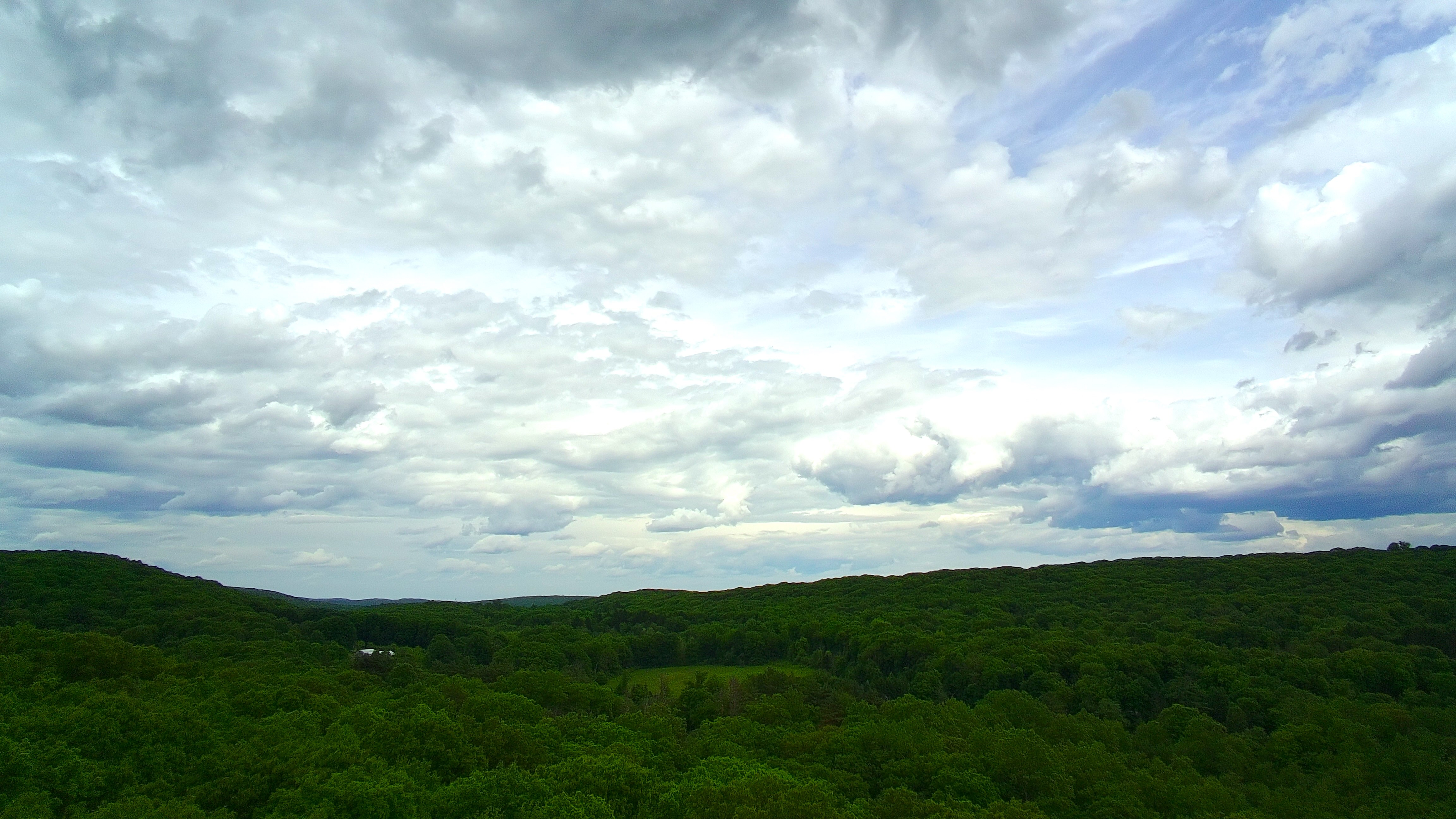 View from 100 feet above the lot