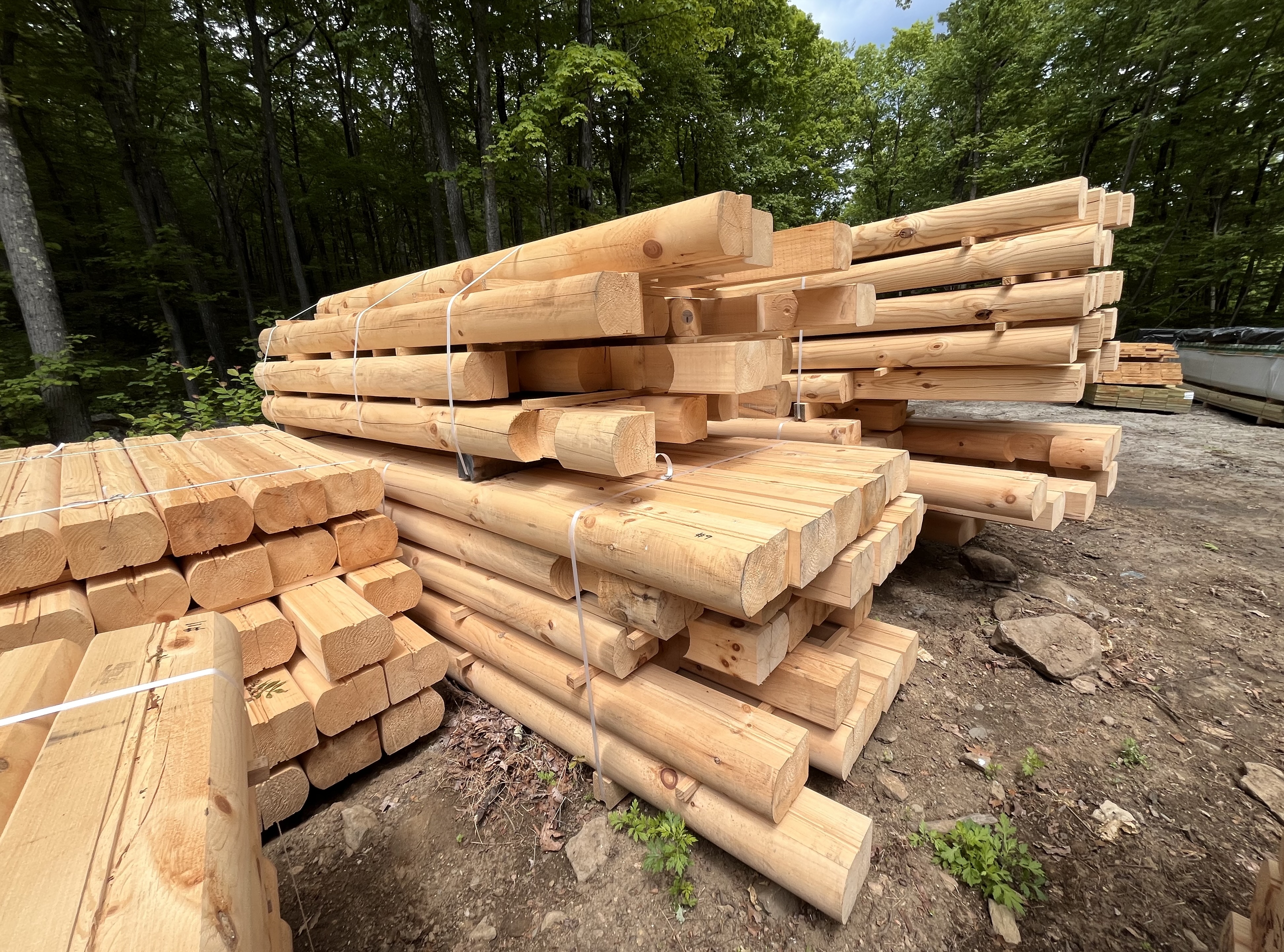 more logs and materials